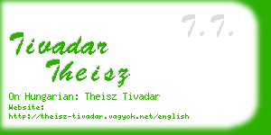 tivadar theisz business card